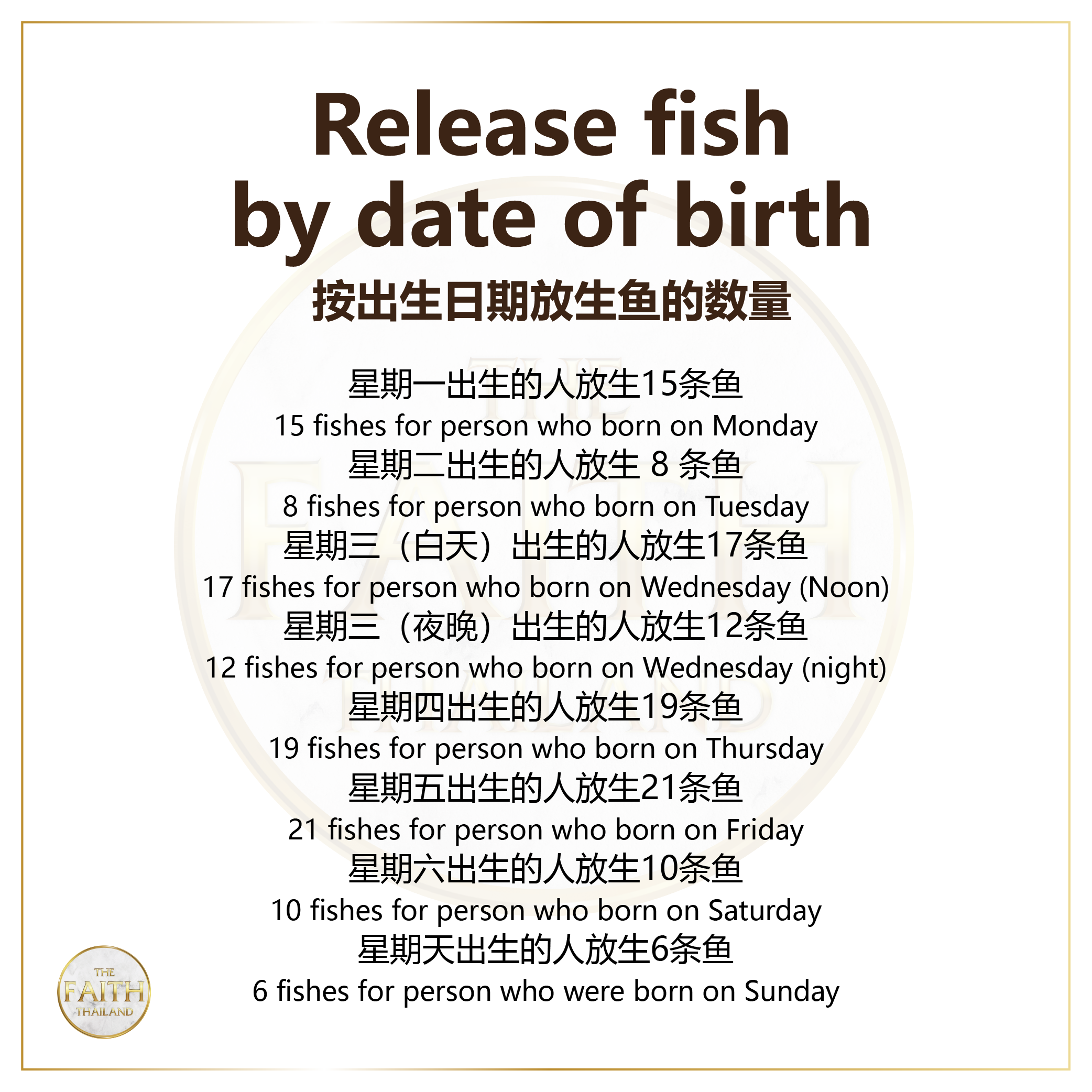 Fish Release Merit-Making Service